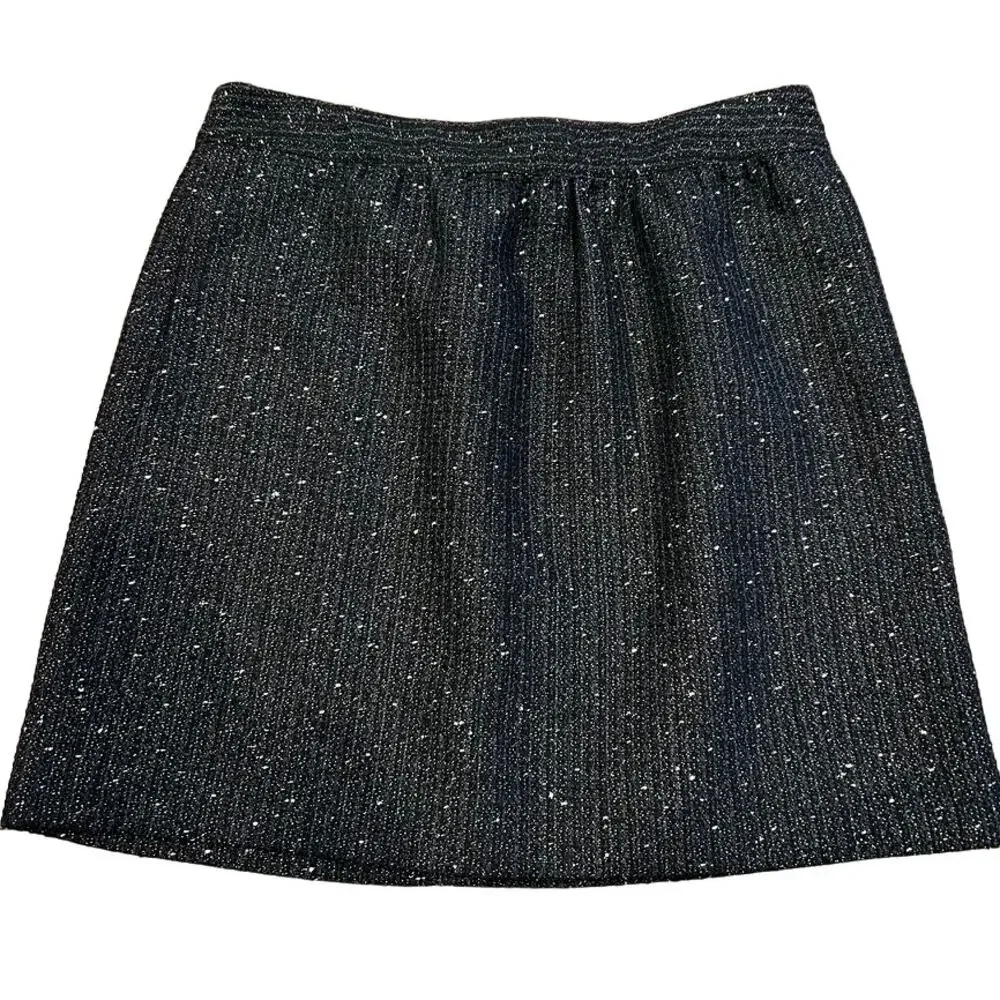 Ann Taylor LOFT Tweed Shimmer Mini Skirt Size 6 Petite 6P Metallic Sparkle Chic